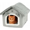 Búdka pre mačku Purlov, sivá, obdĺžniková, 38 cm x 35 cm x 39 cm
