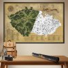 Stieracia mapa Česka DELUXE XL - strieborná