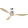 CasaFan AEROPLAN ECO 132 BN-NT Flügel Massivholz natur stropný ventilátor, 27 W, (Ø x v) 132 cm x 310 mm, chróm (kartáčovaný), 313247; 313247