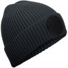 Beechfield Zimná čiapka s kruhovou nášivkou B332R Graphite Grey one size
