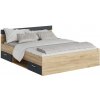 Kondela Posteľ, 160x200, dub artisan/grafit, MICHIGAN NEW