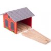 Bigjigs Rail Tehlové depo pre dva vláčiky