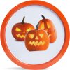 Halloweenska tácka - tekvica - kov - 31 cm