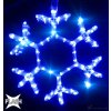 Vianočné LED osvetlenie vločka 50 cm s FLASH bílá studená s bílá studená flash