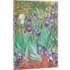 2026 Van Gogh's Irises Mini 12-month Horizontal Hardcover Flexi Dayplanner 2026 (Elastic Band Closure)