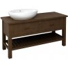 SAPHO BRAND umyvadlová skříňka 130x73x50cm, mořený smrk BA131S