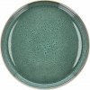 Bitz Biely/zelený tanier z kameniny 27 cm Gastro White/Green