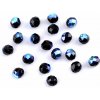 Skleněné korálky broušené ohňovky 8 mm 20 g - 5. 23980/28701 černá - AB