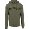 Los Angeles Wording Hoody - olive M