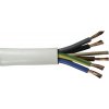 Silový kábel H05 VV-F 5G2,5 mm² biely, metrážový sortiment