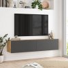 Závesný televízny stolík Houseland Farfallo borovica Atlantic/antracitovo sivý