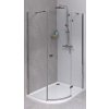 Polysan Fortis Line 100x90 cm polkruhová chromová lesklé/priehľadné sklo FL5090R
