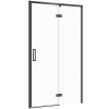 CERSANIT - Sprchové dvere LARGA ČIERNE 120X195, pravé, číre sklo S932-126