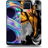 Picasee silikónový čierny obal pre Realme 8 4G - Black Gold