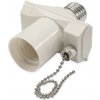OPW E-27 biela - Objímka so zásuvkou a vypínačom, 250V, E27, 4A
