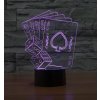 Beling 3D lampa, Karty, 7 farebná S334