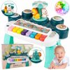 EDUKAČNÝ STOLÍK s Pianínom, Organom, Kolotočom a LED DISCO Guľou pre Deti