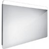 Nimco Zrkadlá - Zrkadlo s LED s osvetlením, 120x70 cm, hliník ZP 23006