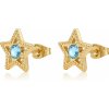 S'Agapõ Pozlátené náušnice Hviezdičky Lucky Light SKT50