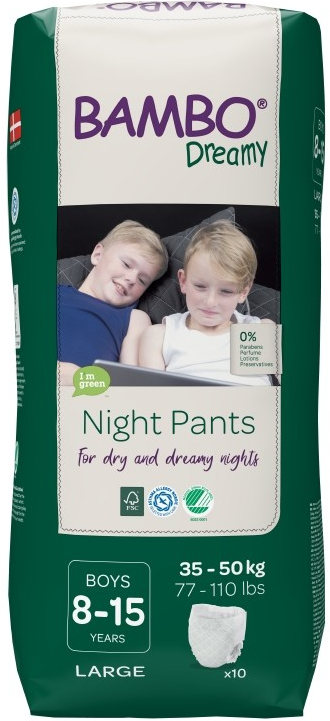 Bambo Nature Night Pants Boy 8-15 years pro 35-50 kg 10 ks