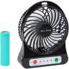 USB stolný ventilátor s akumulátorom 10cm čierny