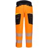PORTWEST HI-VIS DX453 / Servisné strečové nohavice - HV oranžová/čierna UK 40/EU 56