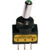 Spínač páčkový 12 V 20 A zelený Model 3 Lampa