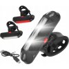 LAMPA NA BICYKEL 2v1 LED PREDNÉ ZADNÉ SVETLO BIELE ČERVENÉ USB NA BICYKEL