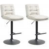 Sada 2 barových stoličiek Damar velvet, krémová