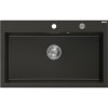 MEXEN MEXEN - Elix granitový drez 1-miska 800 x 500 mm, čierna/zlatá metalik, sifón chróm 6527801005-75