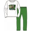 MOJANG official product - Chlapčenské bavlnené pyžamo s dlhým rukávom Minecraft Creeper - biele 140