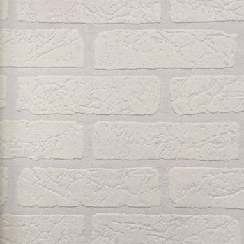 RASCH 150100 Vliesové tapety na zeď Wallton pretieratelná tehla biela rozmer 10,05 m x 0,53 m