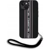 Karl Lagerfeld PU Saffiano Athleisure Stripe and Strap Zadní Kryt pro iPhone 15 Pink KLHCP15SPAMSCNSP