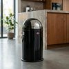 WESCO Pushboy Jr. 22 l čierny - ocelový odpadkový kôš
