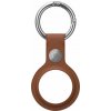 AirTag kľúčenka AlzaGuard Genuine Leather Keychain pre Airtag sedlovo hnedá (AGD-AKL003C)