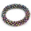 Náramok / gumička z brúsených korálikov multikolor 1ks