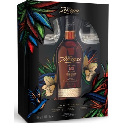 Zacapa Centenario 23 Solera 40% 0,7 l (dárčekové balenie 2 poháre)