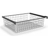 Drôtený kôš pre otvorené šatníkové zostavy, čierny