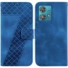 Peňaženkové kožené puzdro 7-shaped na Motorola Edge 40 Neo - Modrá