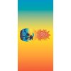 Textilomanie Plážová osuška SANTA MONICA 100 x 180 cm farebná, 100% mikrovlákno