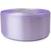 Jednolíca saténová stuha pastelová fialová 8113 38 mm 30 m