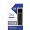 USB kľúč, 64GB, USB 3.2, šifrované, 160/130Mb/s, VERBATIM 