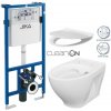 Jika ALCADRAIN predstenový inštalačný systém bez tlačidla + WC CERSANIT CLEANON MODUO + SEDADLO H895652 X MO1