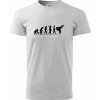 Karate Evolúcia - kop - Tričko extra veľké (5-8XL) - 5XL ( Svetlosivý melír )
