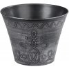 Kvetináč Strend Pro Flower, 24,5x19,3 cm, strieborný, metalický efekt