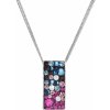 Evolution Group Strieborný náhrdelník so Swarovski kryštálmi obdĺžnik 32074.4 galaxy