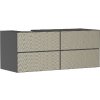 Hansgrohe Xevolos E - Umývadlová skrinka 137x56x55 cm, 4 zásuvky, matná sivá/bronz 54238390