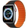 Dux Ducis LD Series remienok pre - Apple Watch 1/2/3/4/5/6/7/8/SE/SE 2 (38/40/41mm) - čierna / oranžová