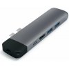 Replikátor portov Satechi Aluminium Type-C PRO Hub (HDMI 4K, PassThroughCharging, 1x USB3.0, 1xSD, Ethernet) - Space Gray (ST-TCPHEM)
