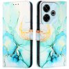VSETKONAMOBIL 86400 ART MARBLE Peňaženkový kryt pre Xiaomi Redmi 13 GREEN